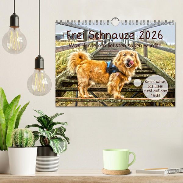 Produktbild: Frei Schnauze 2026. Was Hunde am liebsten sagen w&uuml;rden (Wandkalender 2026 DIN A4 quer), CALVENDO Monatskalender
