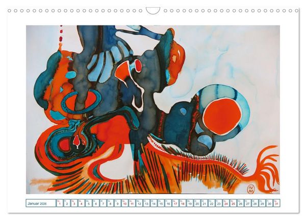 Produktbild: Farbverl&auml;ufe Lieblingsfarbe Bunt (Wandkalender 2026 DIN A3 quer), CALVENDO Monatskalender