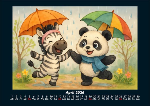 Produktbild: Zara & Pippin - Beste Freunde f&uuml;rs Jahr 2026 Fotokalender DIN A4