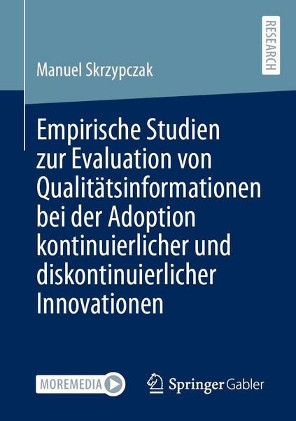 Produktbild: Empirische Studien zur Evaluation von Qualit&auml;tsinformationen bei der Adoption kontinuierlicher und diskontinuierlicher Innovationen