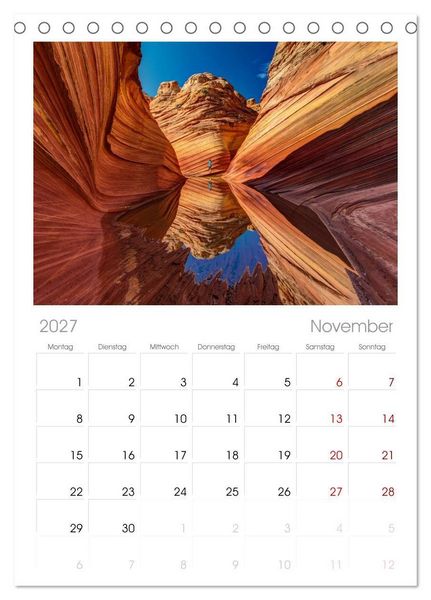 Produktbild: Tischplaner 2027 - Wild, Wild Places (A5 Tischkalender zum Aufstellen) CALVENDO
