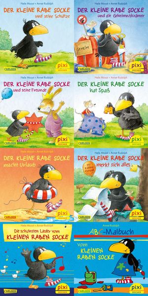 Produktbild: Pixi-8er-Set 193: Der kleine Rabe Socke (8x1 Exemplar)