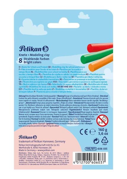 Produktbild: Pelikan Kinderknete Creaplast, 8er Set