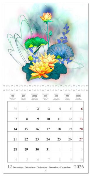 Produktbild: Quand l'&acirc;me parle (Calendrier mural carr&eacute; 2026 30x30 cm) Calendrier double avec une page pour vos prises de notes