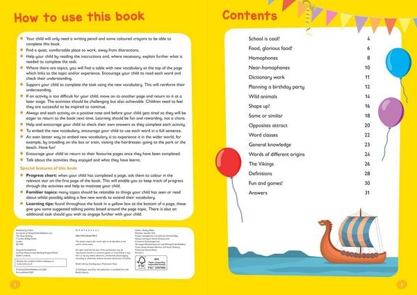 Produktbild: Vocabulary Activity Book Ages 7-9