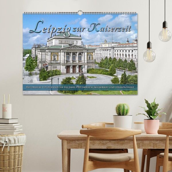 Produktbild: Leipzig zur Kaiserzeit in Farbe (Wandkalender 2026 DIN A2 quer), CALVENDO Monatskalender