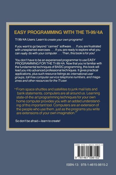 Produktbild: Easy Programming with the TI-99/4A