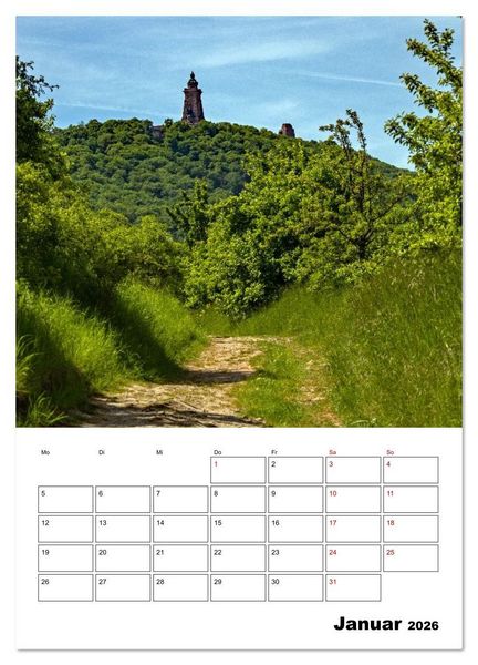 Produktbild: Kyffh&auml;user Denkmal - Terminplaner (Wandkalender 2026 DIN A4 hoch), CALVENDO Monatskalender