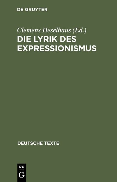 Produktbild: Die Lyrik des Expressionismus