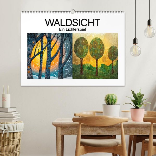 Produktbild: Waldsicht - Ein Lichterspiel (Wandkalender 2026 DIN A2 quer), CALVENDO Monatskalender