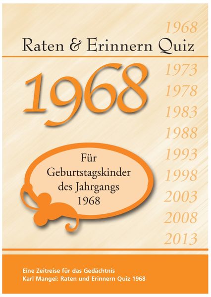 Produktbild: Raten und Erinnern Quiz 1968