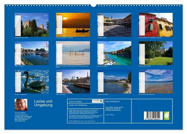 Produktbild: Lazise und Umgebung (hochwertiger Premium Wandkalender 2027 DIN A2 quer), Kunstdruck in Hochglanz