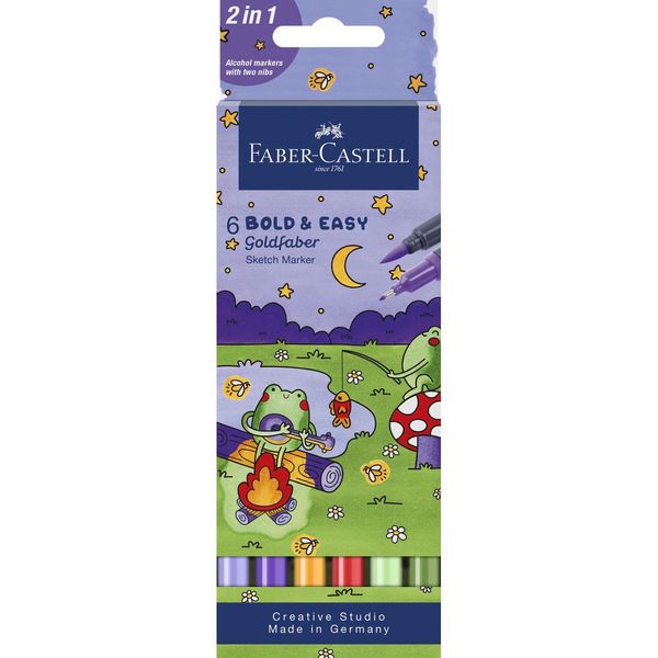 Produktbild: Faber-Castell Sketch Marker Goldfaber Bold Easy 6er Etui
