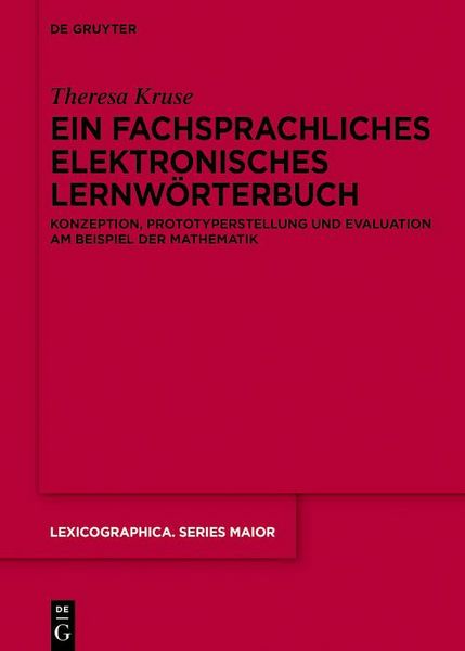 Produktbild: Ein fachsprachliches elektronisches Lernwörterbuch