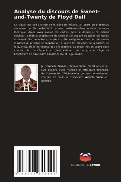 Produktbild: Analyse du discours de Sweet-and-Twenty de Floyd Dell