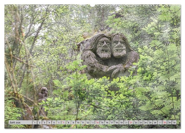 Produktbild: Die Trolle von Gamleby - Schweden - Skulpturen von Jan Pol (hochwertiger Premium Wandkalender 2026 DIN A2 quer), Kunstdruck in Hochglanz