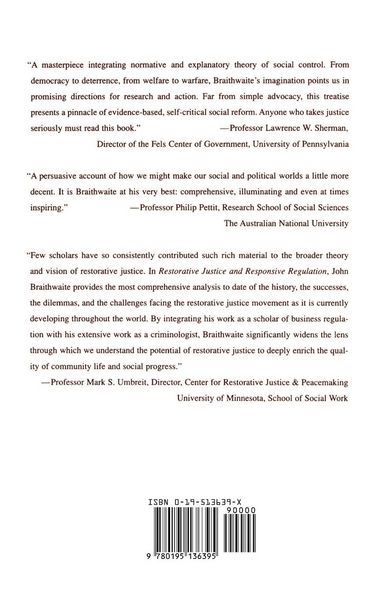 Produktbild: Restorative Justice & Responsive Regulation