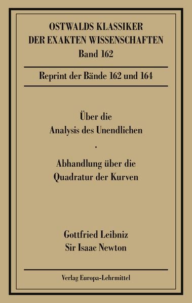 Produktbild: &Uuml;ber die Analysis (Leibniz, Newton)