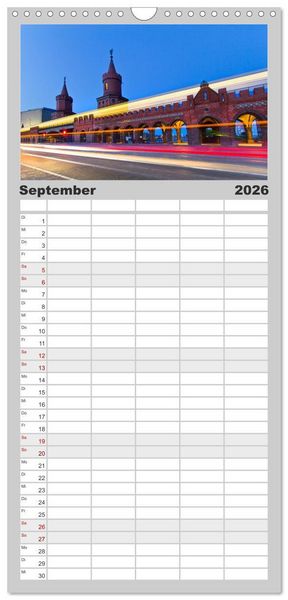 Produktbild: Familienplaner 2026 - SOMMER IN BERLIN mit 5 Spalten (Wandkalender, 21 x 45 cm) CALVENDO