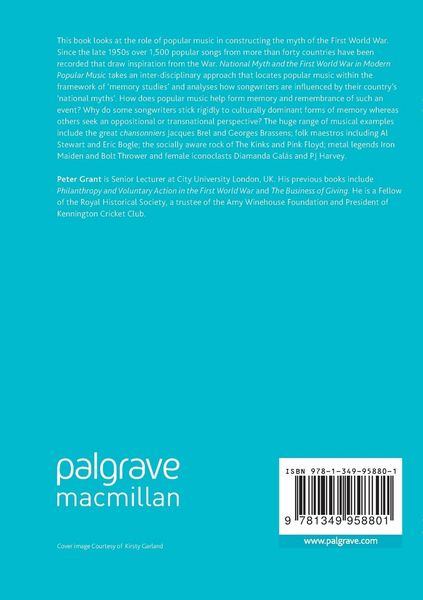 Produktbild: National Myth and the First World War in Modern Popular Music