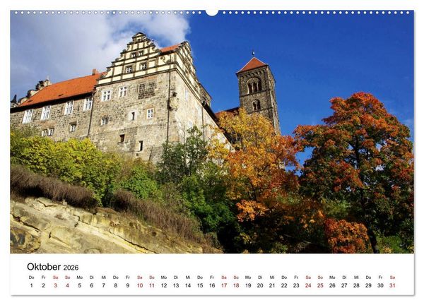 Produktbild: Weltkulturerbe Quedlinburg (hochwertiger Premium Wandkalender 2026 DIN A2 quer), Kunstdruck in Hochglanz