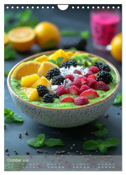Produktbild: Smoothie Bowl Bliss (Wall Calendar 2026 DIN A4 portrait), CALVENDO 12 Month Wall Calendar