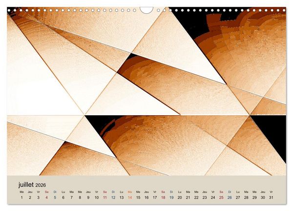 Produktbild: Art nuances de brun (Calendrier mural 2026 DIN A3 vertical), CALVENDO calendrier mensuel