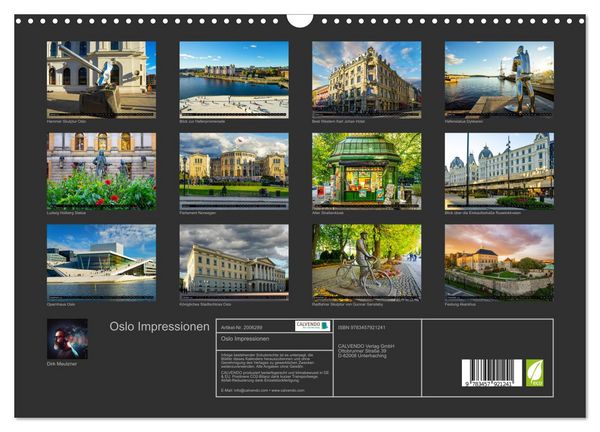 Produktbild: Oslo Impressionen (Wandkalender 2026 DIN A3 quer), CALVENDO Monatskalender