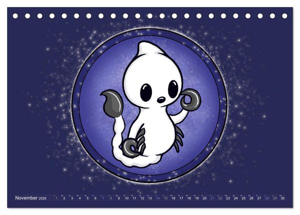 Produktbild: Geister Sternzeichen (Tischkalender 2026 DIN A5 quer), CALVENDO Monatskalender