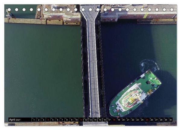 Produktbild: 100 Meter &uuml;ber Grund - Am Nord-Ostsee-Kanal (Tischkalender 2027 DIN A5 quer), CALVENDO Monatskalender