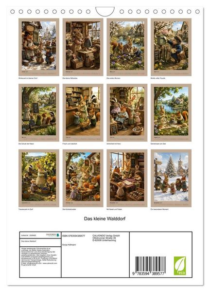 Produktbild: Das kleine Walddorf (Wandkalender 2027 DIN A4 hoch), CALVENDO Monatskalender