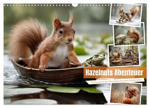 Produktbild: Hazelnuts Abenteuer (Wandkalender 2026 DIN A3 quer), CALVENDO Monatskalender