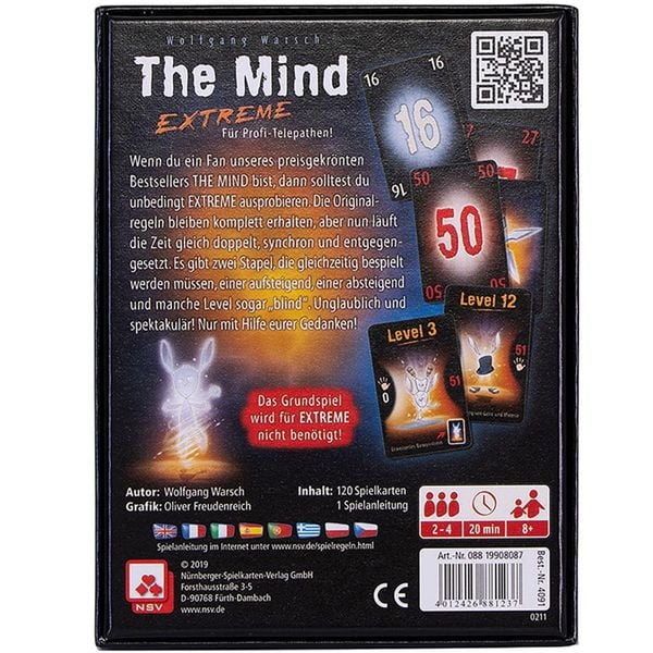 The Mind Extreme, Deduktionspiel, Kartenspiel, Familienspiel