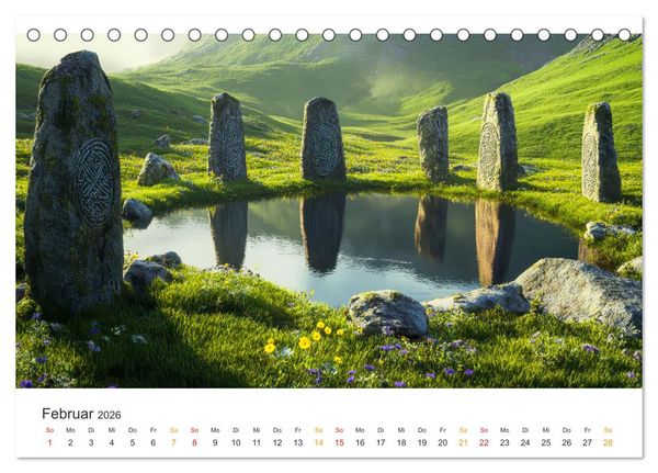 Produktbild: Magische Steine - Tor zur Anderswelt (Tischkalender 2026 DIN A5 quer), CALVENDO Monatskalender
