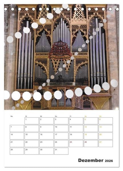 Produktbild: Orgeln zum Verlieben! (Tischkalender 2026 DIN A5 hoch), CALVENDO Monatskalender