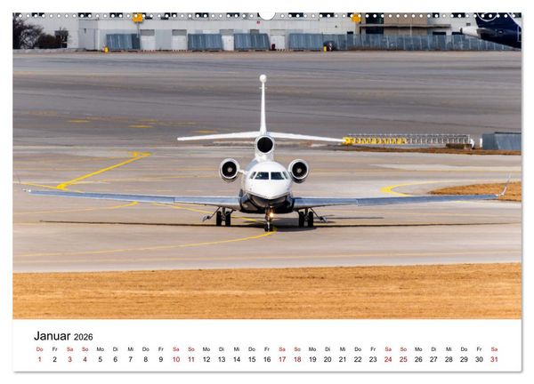 Produktbild: Die Welt der Privatjets (Wandkalender 2026 DIN A2 quer), CALVENDO Monatskalender