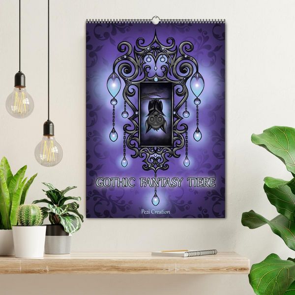 Produktbild: Gothic Fantasy Tiere (Wandkalender 2026 DIN A2 hoch), CALVENDO Monatskalender