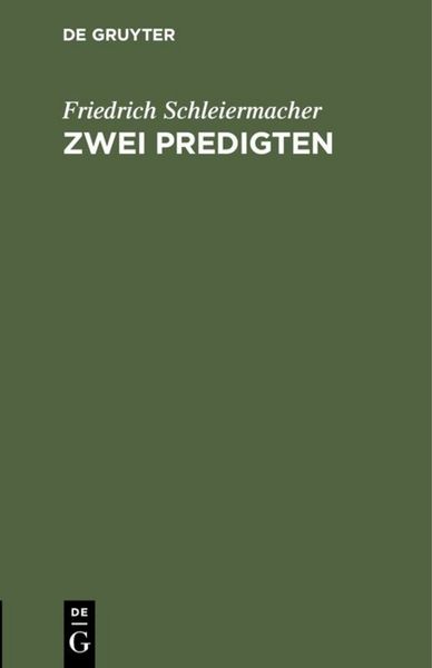 Produktbild: Zwei Predigten