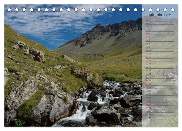 Produktbild: MONTAGNES Sommets des Hautes-Alpes (Calendrier de bureau 2026 DIN A5 vertical), CALVENDO calendrier mensuel