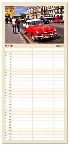 Produktbild: Familienplaner 2026 - PONTIAC '55 mit 5 Spalten (Wandkalender, 21 x 45 cm) CALVENDO