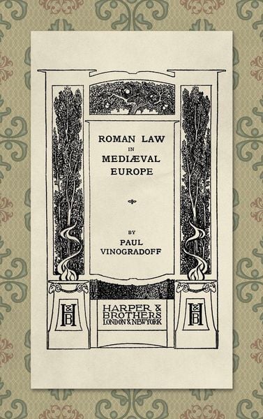Produktbild: Roman Law in Medieval Europe (1909)