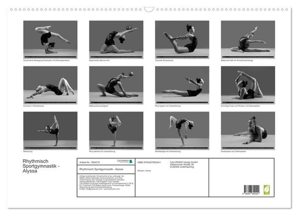 Produktbild: Rhythmisch Sportgymnastik - Alyssa (Wandkalender 2026 DIN A2 quer), CALVENDO Monatskalender
