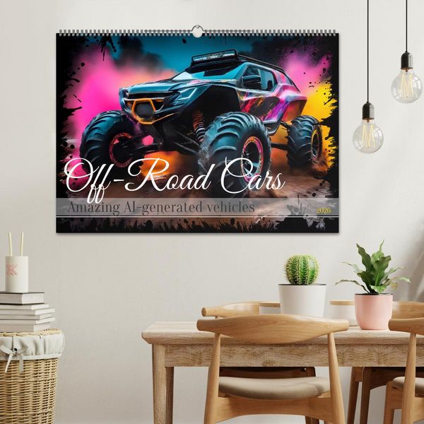 Produktbild: OFF-ROAD CARS Amazing AI-generated vehicles (Wall Calendar 2026 DIN A2 landscape), CALVENDO 12 Month Wall Calendar