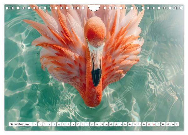 Produktbild: Ein Herz f&uuml;r Flamingos (Wandkalender 2026 DIN A4 quer), CALVENDO Monatskalender