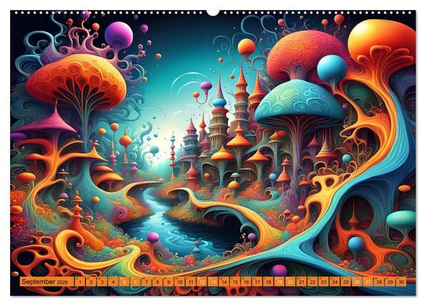 Produktbild: Traumwelten Surreale Landschaften (Wandkalender 2026 DIN A2 quer), CALVENDO Monatskalender