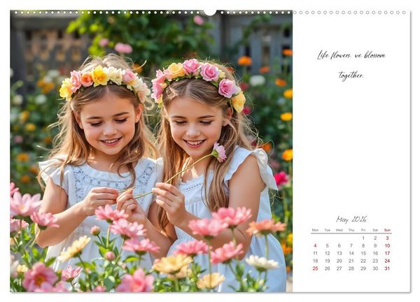 Produktbild: Shining brighter together - My heart, my sister, my home (Wall Calendar 2026 DIN A2 landscape), CALVENDO 12 Month Wall Calendar