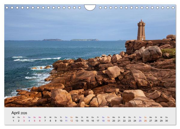Produktbild: Bretagne Traumhafte K&uuml;sten in Frankreichs Nordwesten (Wandkalender 2026 DIN A4 quer), CALVENDO Monatskalender