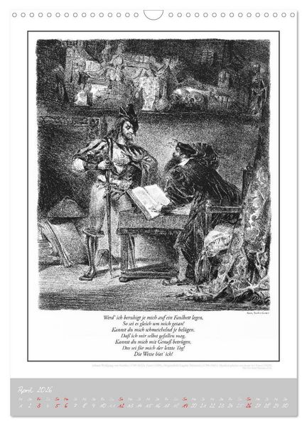 Produktbild: Faust - Weltliteraturkalender (Wandkalender 2026 DIN A3 hoch), CALVENDO Monatskalender