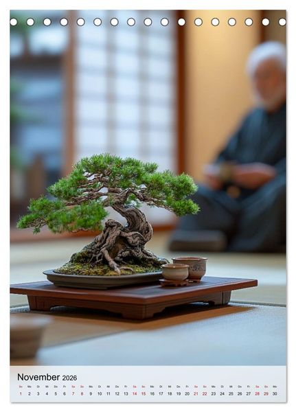 Produktbild: Die stille Kraft des Bonsai (Tischkalender 2026 DIN A5 hoch), CALVENDO Monatskalender