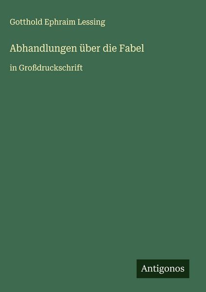 Produktbild: Abhandlungen &uuml;ber die Fabel